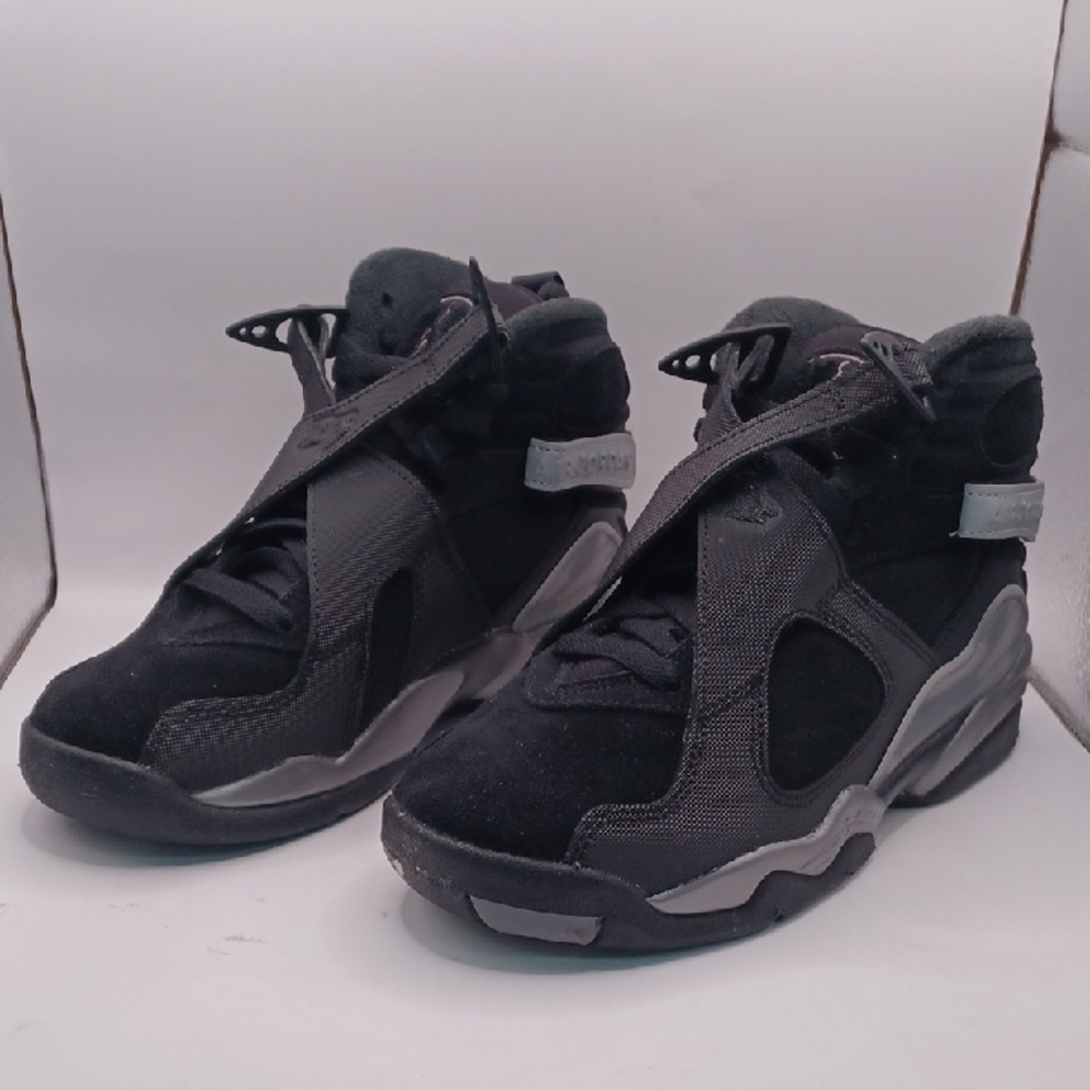 NEW Nike Air Jordan 8 Retro Winterized GS Sneaker-Black/Gunmetal/Silver Sz 5.5Y